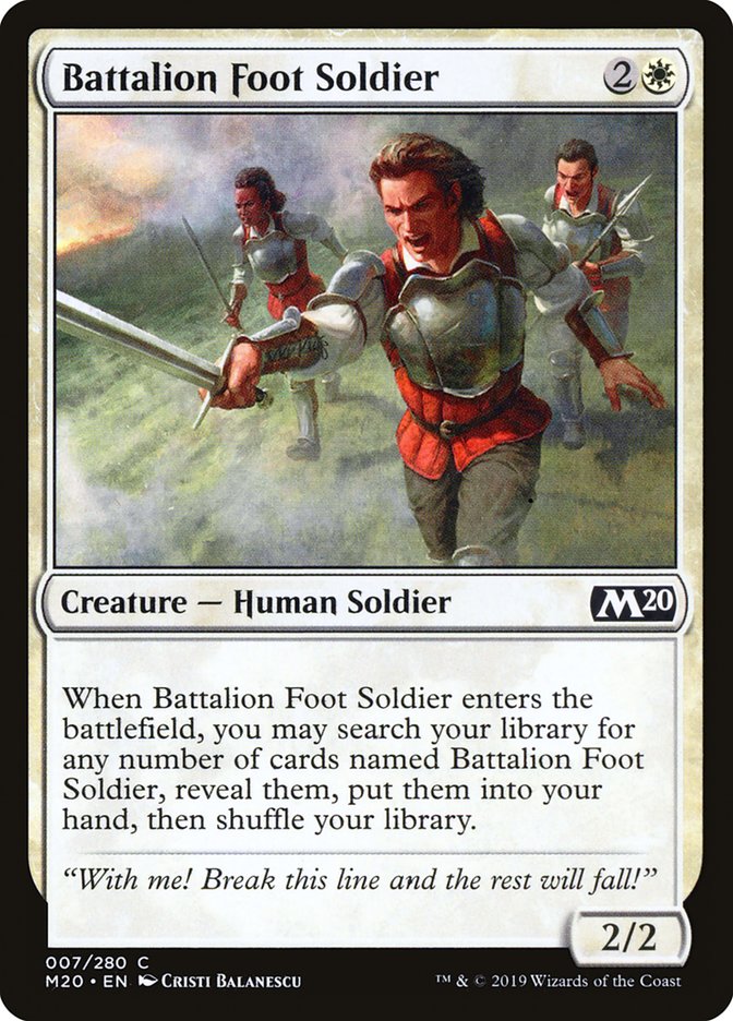Battalion Foot Soldier [Core Set 2020] | Game Haven TX