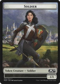 Soldier // Dinosaur Double-Sided Token [Game Night 2019 Tokens] | Game Haven TX