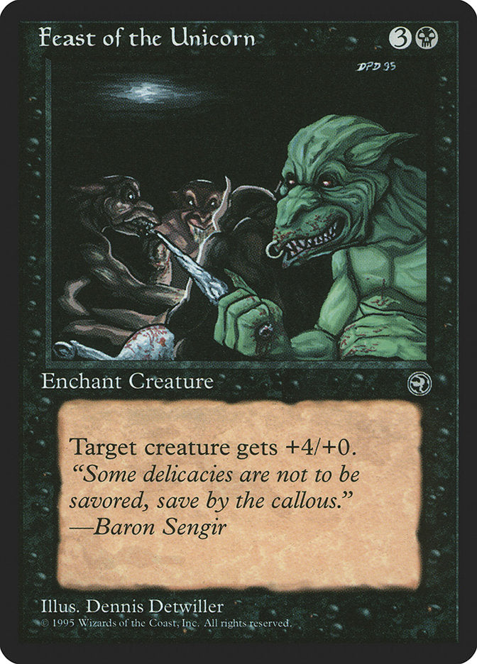 Feast of the Unicorn (Baron Sengir Flavor Text) [Homelands] | Game Haven TX