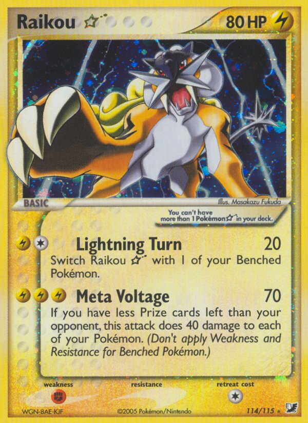 Raikou Star (114/115) [EX: Unseen Forces] | Game Haven TX