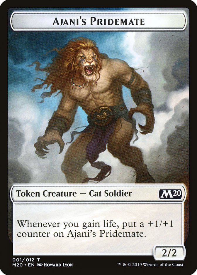Ajani's Pridemate Token [Core Set 2020 Tokens] | Game Haven TX