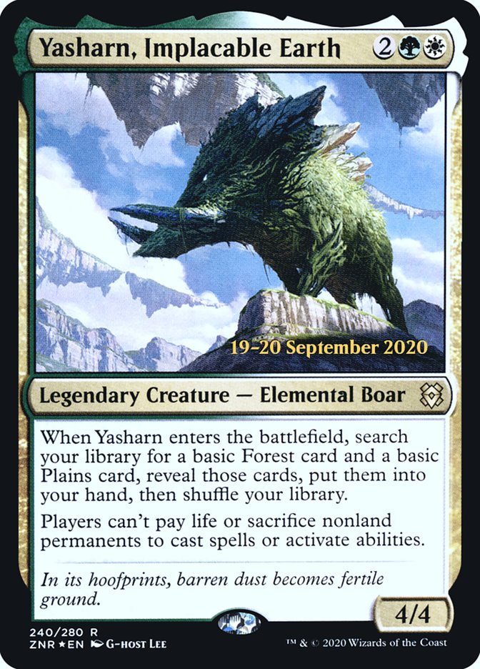 Yasharn, Implacable Earth [Zendikar Rising Promos] | Game Haven TX