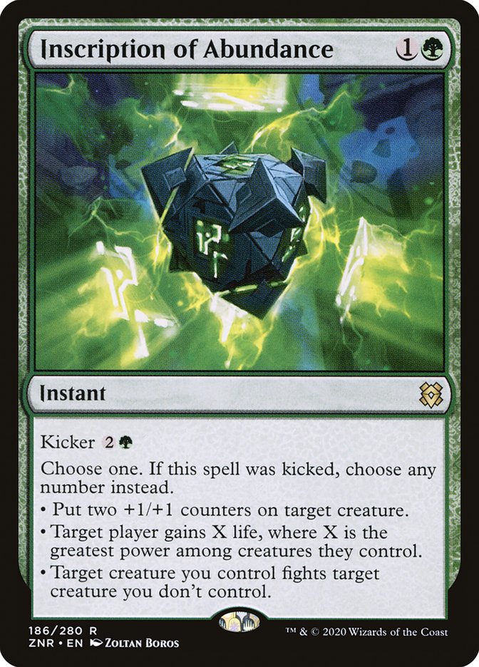 Inscription of Abundance [Zendikar Rising] | Game Haven TX