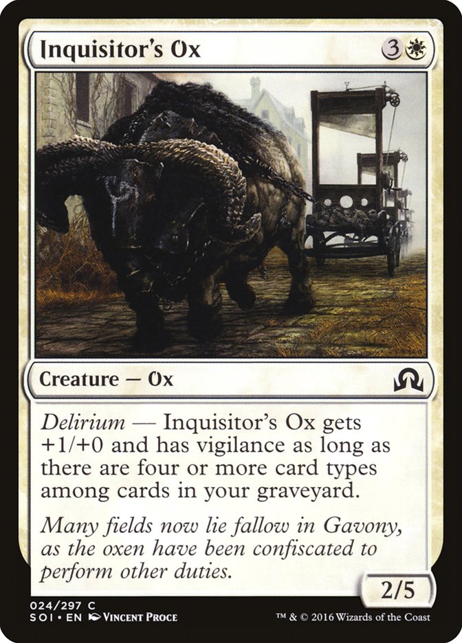 Inquisitor's Ox [Shadows over Innistrad] | Game Haven TX