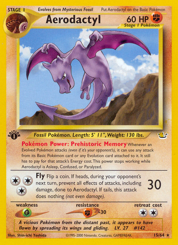 Aerodactyl (15/64) [Neo Revelation 1st Edition] | Game Haven TX