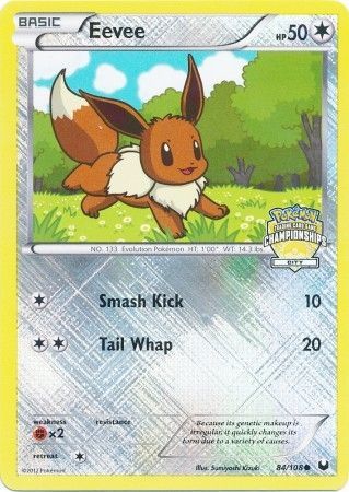 Eevee (84/108) (City Championship Promo) [Black & White: Dark Explorers] | Game Haven TX