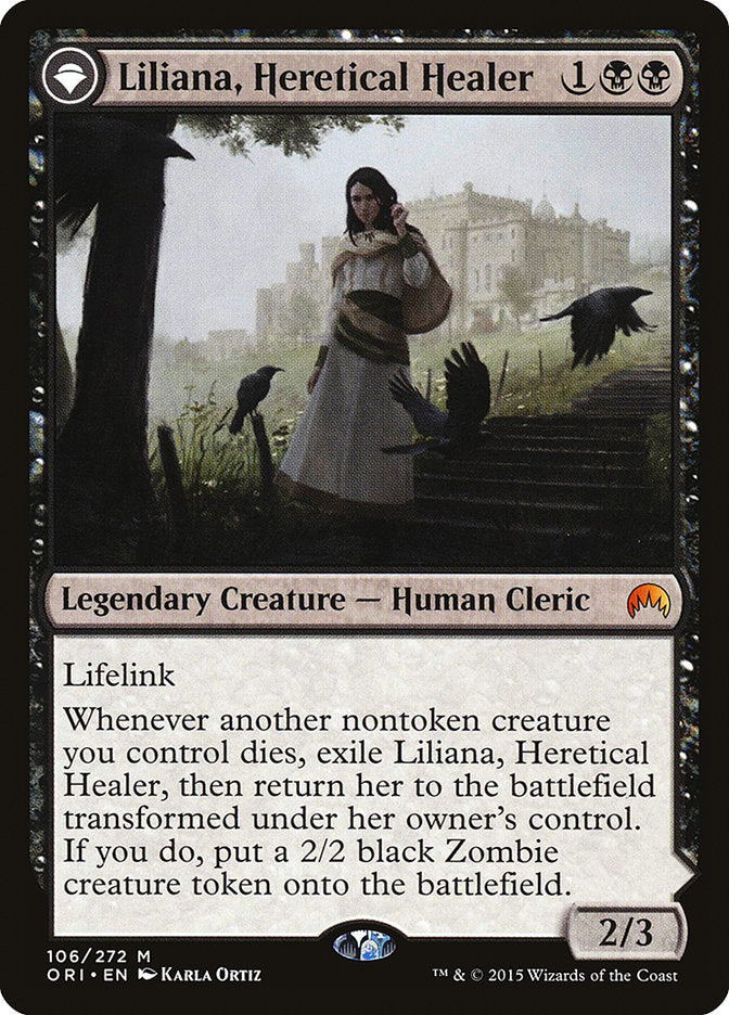 Liliana, Heretical Healer // Liliana, Defiant Necromancer [Magic Origins] | Game Haven TX
