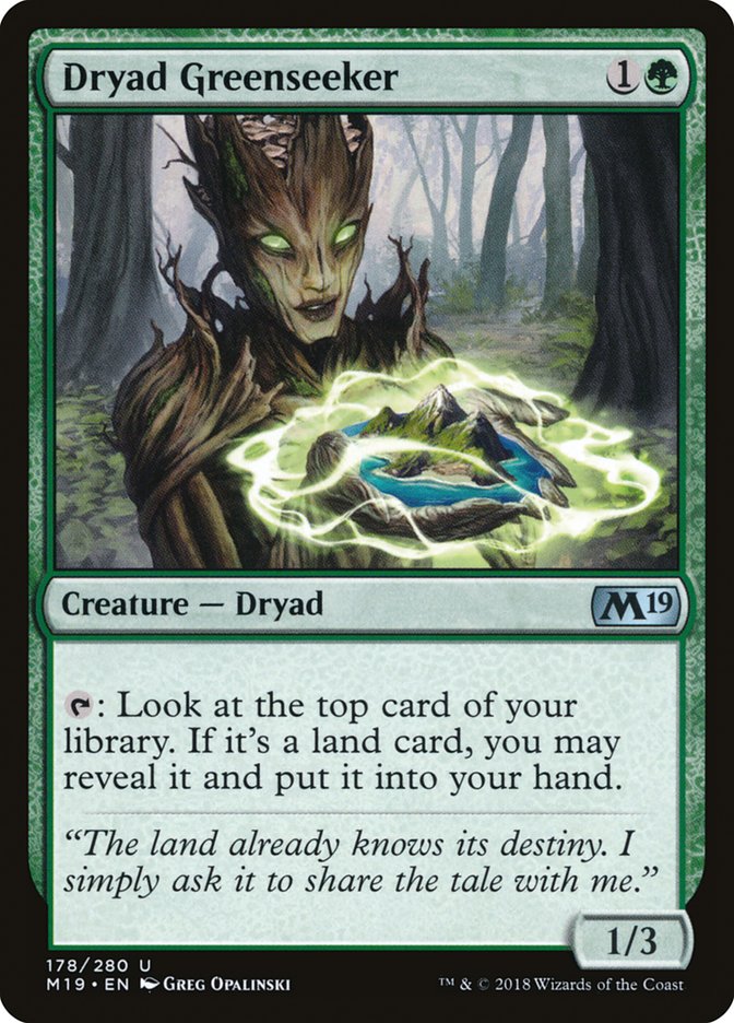 Dryad Greenseeker [Core Set 2019] | Game Haven TX