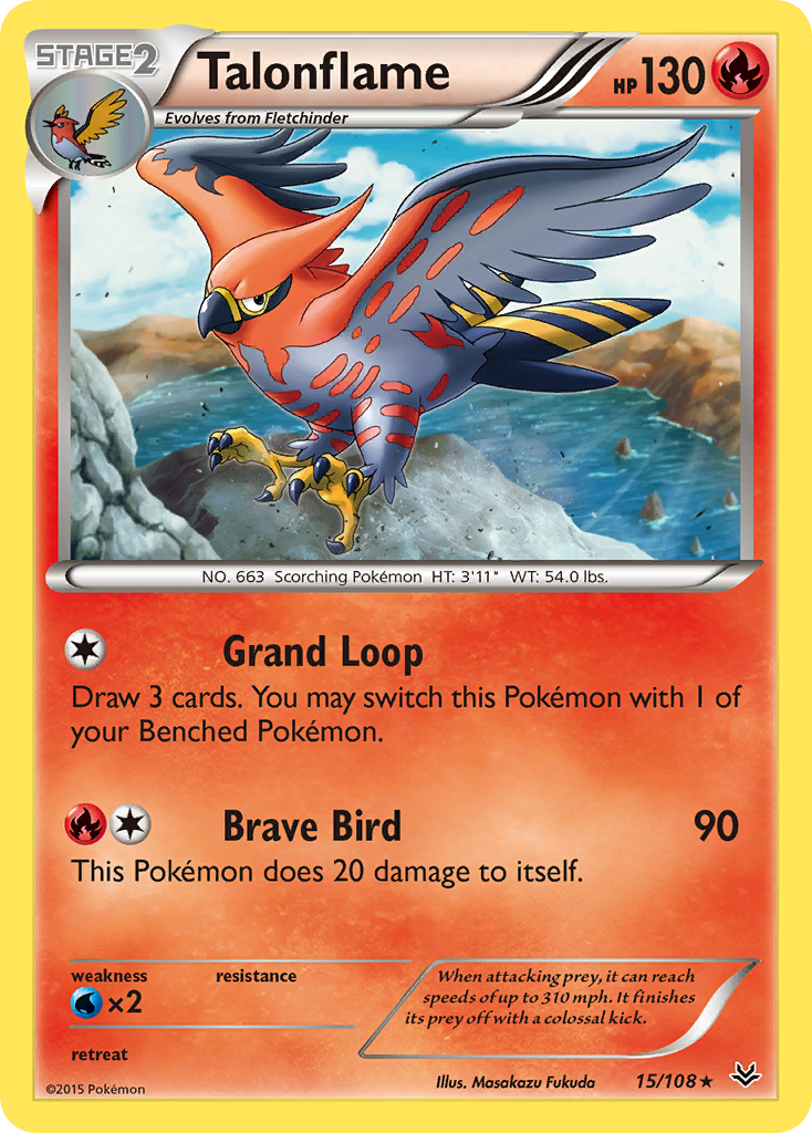 Talonflame (15/108) [XY: Roaring Skies] | Game Haven TX