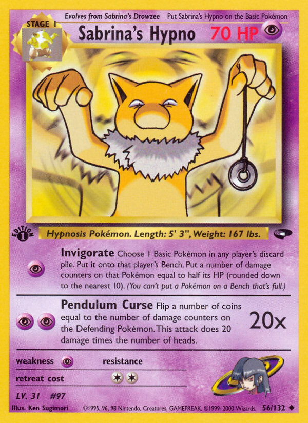 Sabrina's Hypno (56/132) [Gym Challenge 1st Edition] | Game Haven TX