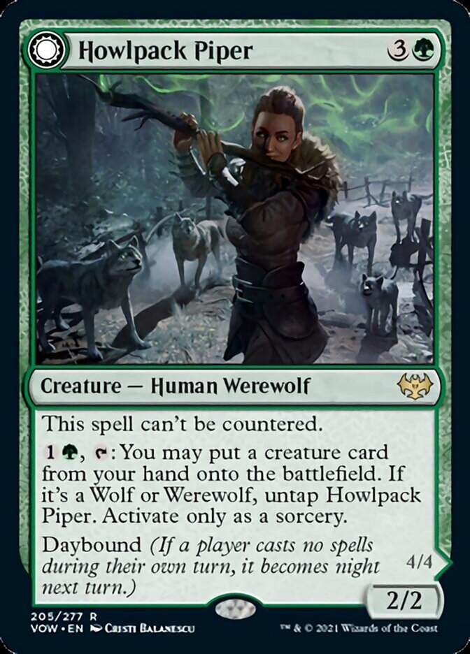 Howlpack Piper // Wildsong Howler [Innistrad: Crimson Vow] | Game Haven TX