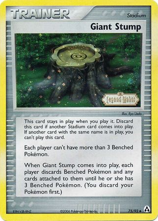 Giant Stump (75/92) (Stamped) [EX: Legend Maker] | Game Haven TX