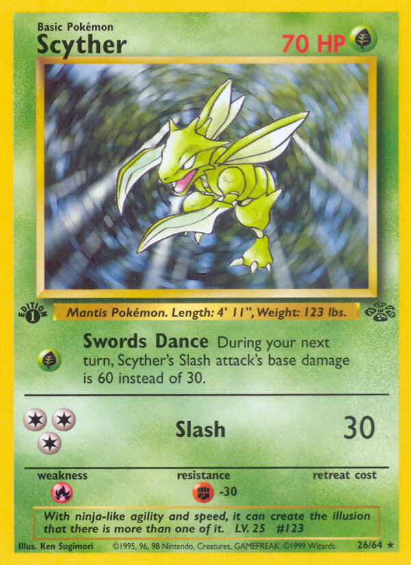 Scyther (26/64) [Jungle 1st Edition] | Game Haven TX