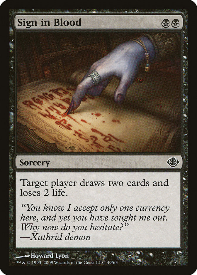 Sign in Blood [Duel Decks: Garruk vs. Liliana] | Game Haven TX
