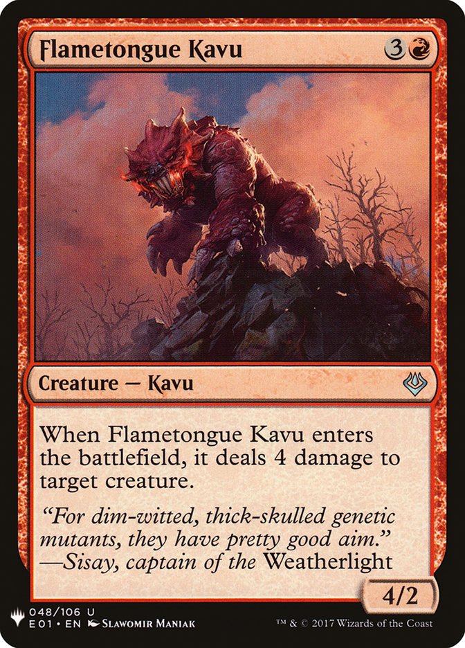 Flametongue Kavu [Mystery Booster] | Game Haven TX