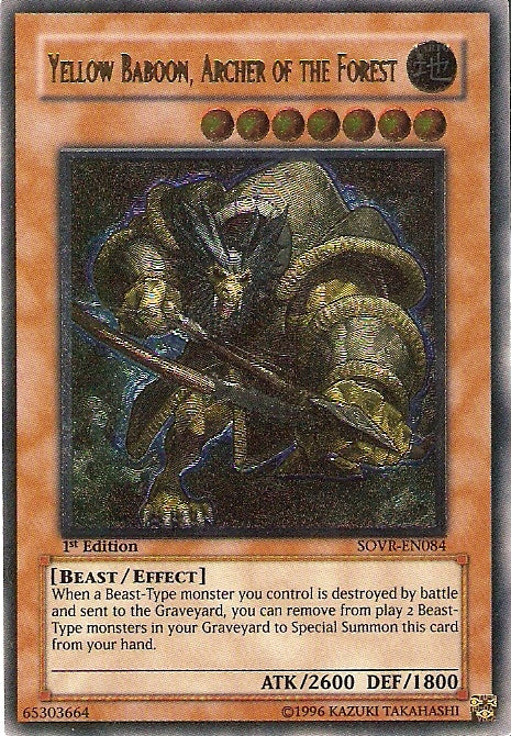 Yellow Baboon, Archer of the Forest [SOVR-EN084] Ultimate Rare | Game Haven TX