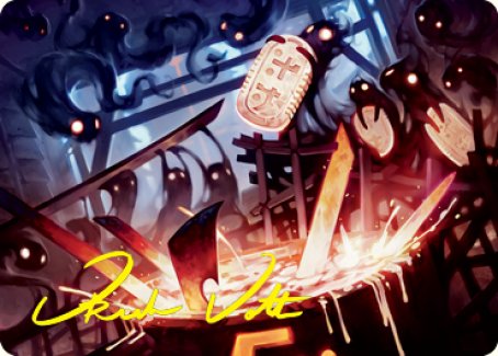 Smoke Spirits' Aid Art Card (Gold-Stamped Signature) [Kamigawa: Neon Dynasty Art Series] | Game Haven TX