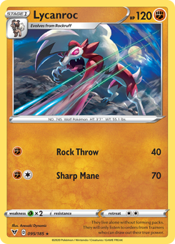 Lycanroc (095/185) [Sword & Shield: Vivid Voltage] | Game Haven TX
