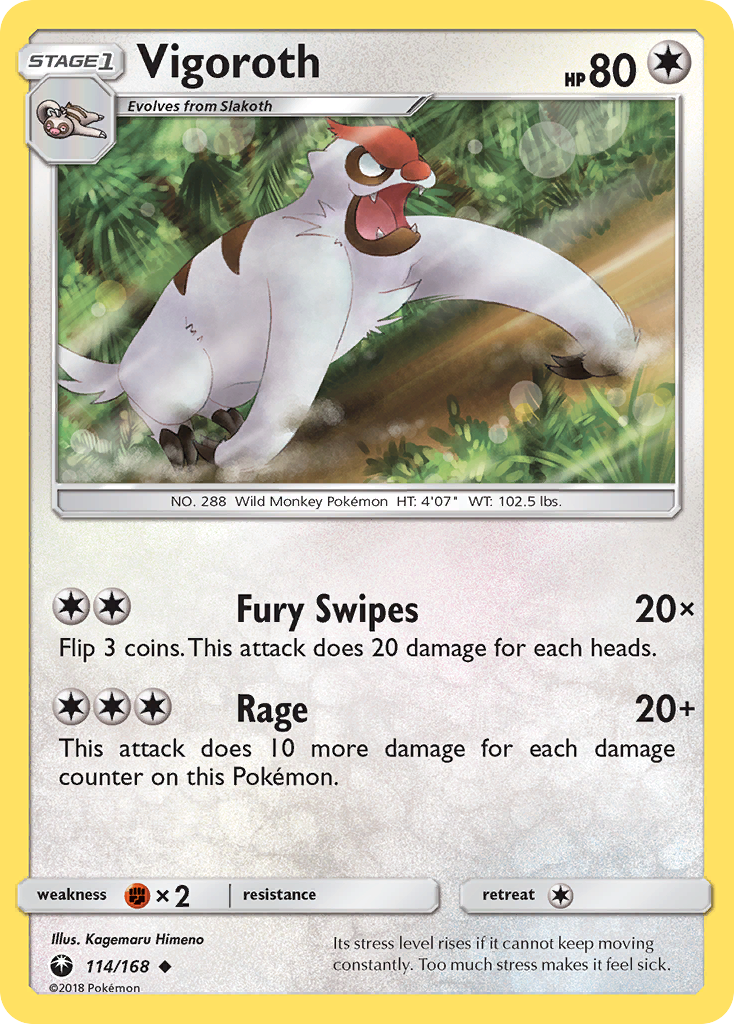 Vigoroth (114/168) [Sun & Moon: Celestial Storm] | Game Haven TX