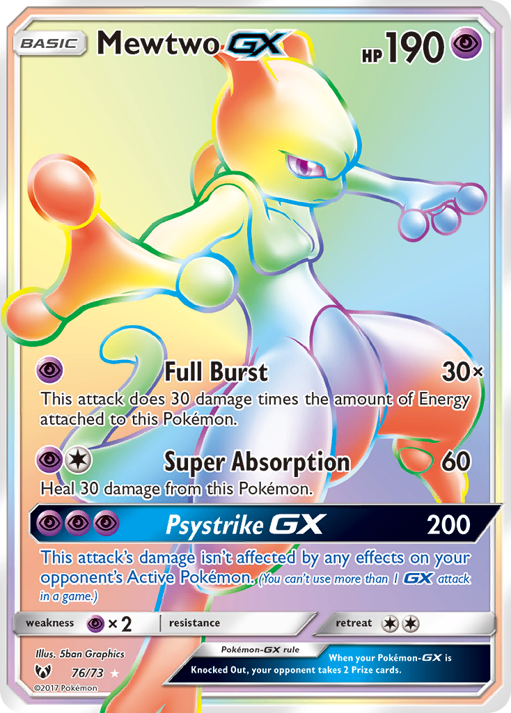 Mewtwo GX (76/73) [Sun & Moon: Shining Legends] | Game Haven TX