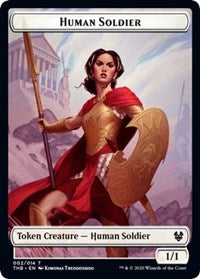 Human Soldier // Nightmare Double-sided Token [Theros Beyond Death Tokens] | Game Haven TX