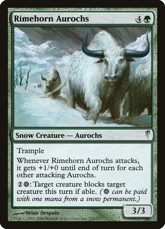 Rimehorn Aurochs [Coldsnap] | Game Haven TX