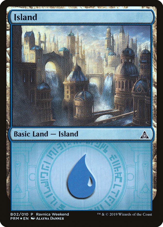 Island - Azorius (B02) [RNA Ravnica Weekend] | Game Haven TX