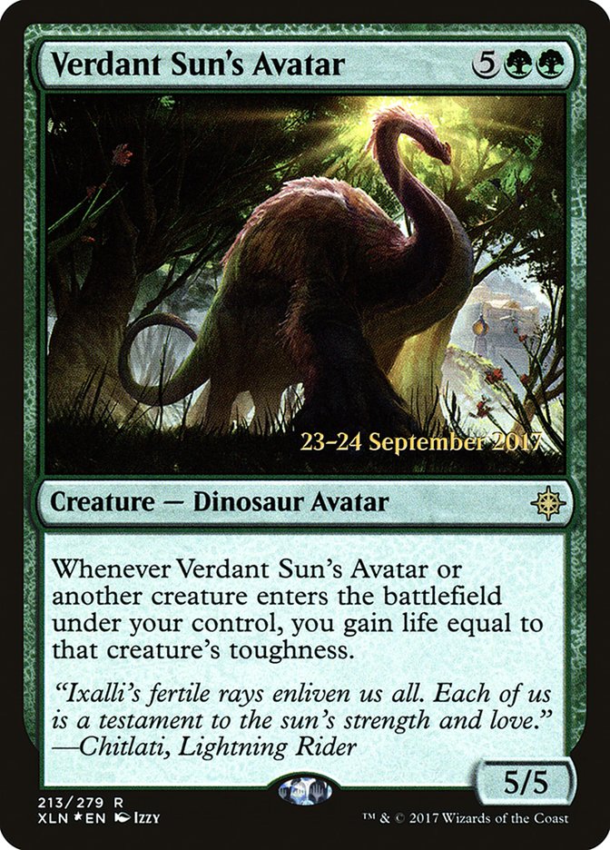 Verdant Sun's Avatar [Ixalan Promos] | Game Haven TX