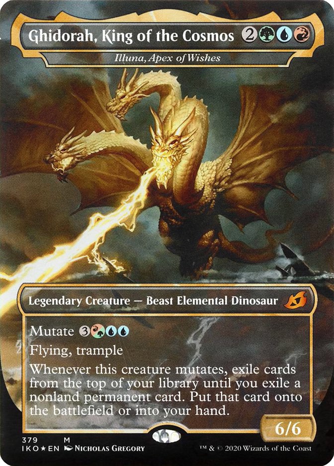 Illuna, Apex of Wishes - Ghidorah, King of the Cosmos (Godzilla Series) [Ikoria: Lair of Behemoths] | Game Haven TX