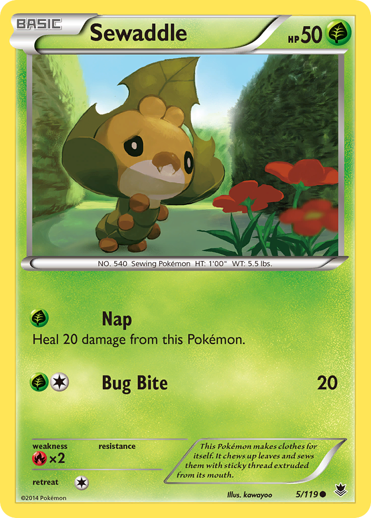 Sewaddle (5/119) [XY: Phantom Forces] | Game Haven TX