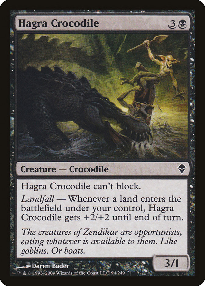 Hagra Crocodile [Zendikar] | Game Haven TX