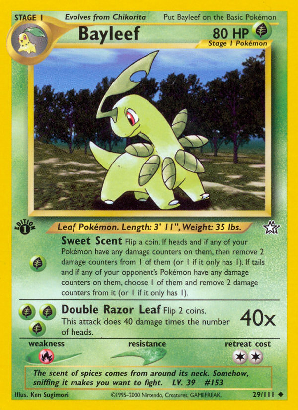 Bayleef (29/111) [Neo Genesis 1st Edition] | Game Haven TX