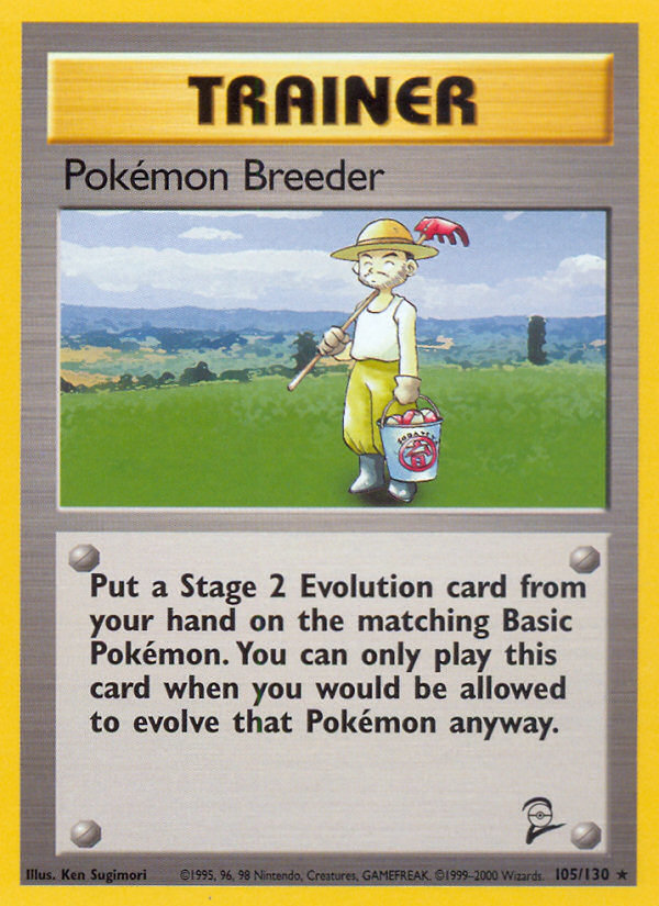 Pokemon Breeder (105/130) [Base Set 2] | Game Haven TX