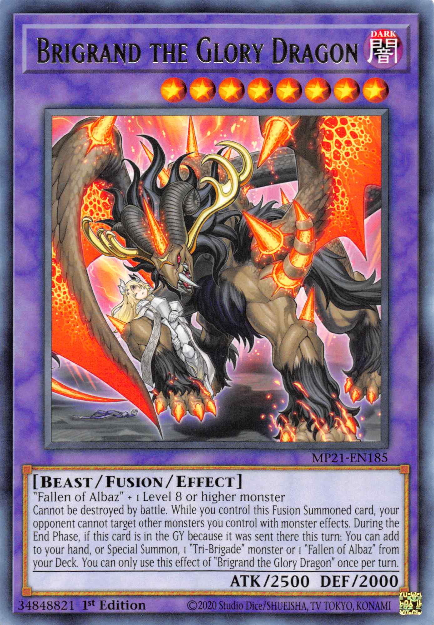 Brigrand the Glory Dragon [MP21-EN185] Rare | Game Haven TX