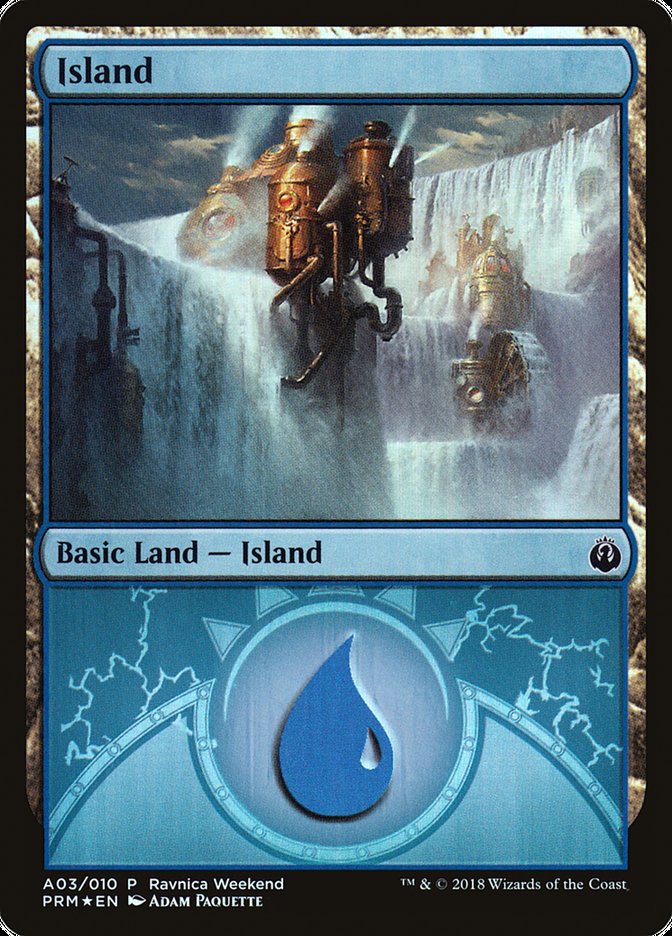 Island - Izzet (A03) [GRN Ravnica Weekend] | Game Haven TX