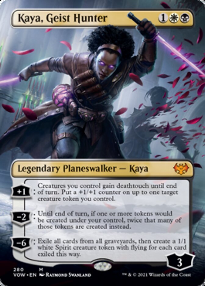 Kaya, Geist Hunter (Borderless) [Innistrad: Crimson Vow] | Game Haven TX
