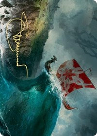 Run Ashore Art Card (Gold-Stamped Signature) [Kaldheim: Art Series] | Game Haven TX