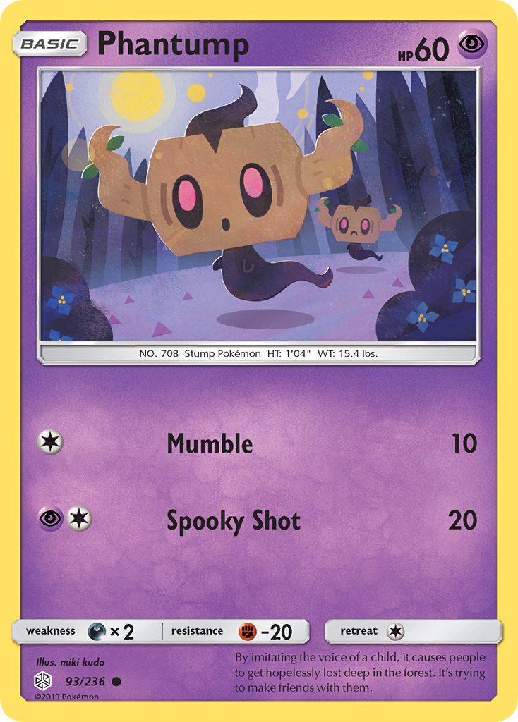 Phantump (93/236) [Sun & Moon: Cosmic Eclipse] | Game Haven TX