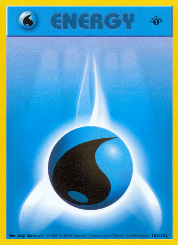 Water Energy (102/102) (Shadowless) [Base Set 1st Edition] | Game Haven TX