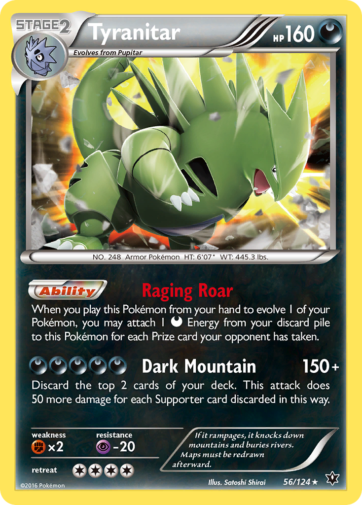 Tyranitar (56/124) [XY: Fates Collide] | Game Haven TX