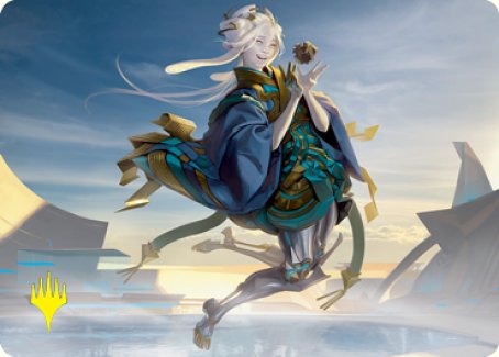 Moonfolk Puzzlemaker Art Card (Gold-Stamped Signature) [Kamigawa: Neon Dynasty Art Series] | Game Haven TX