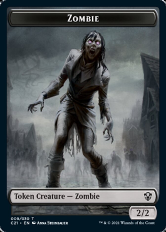 Zombie // Spirit Token [Commander 2021 Tokens] | Game Haven TX