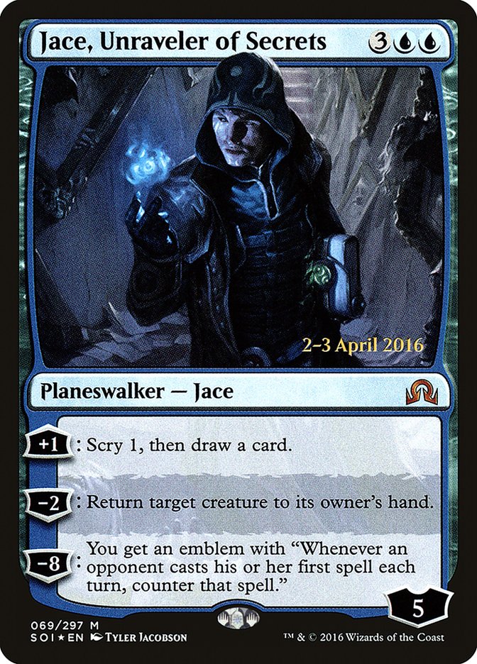 Jace, Unraveler of Secrets [Shadows over Innistrad Promos] | Game Haven TX