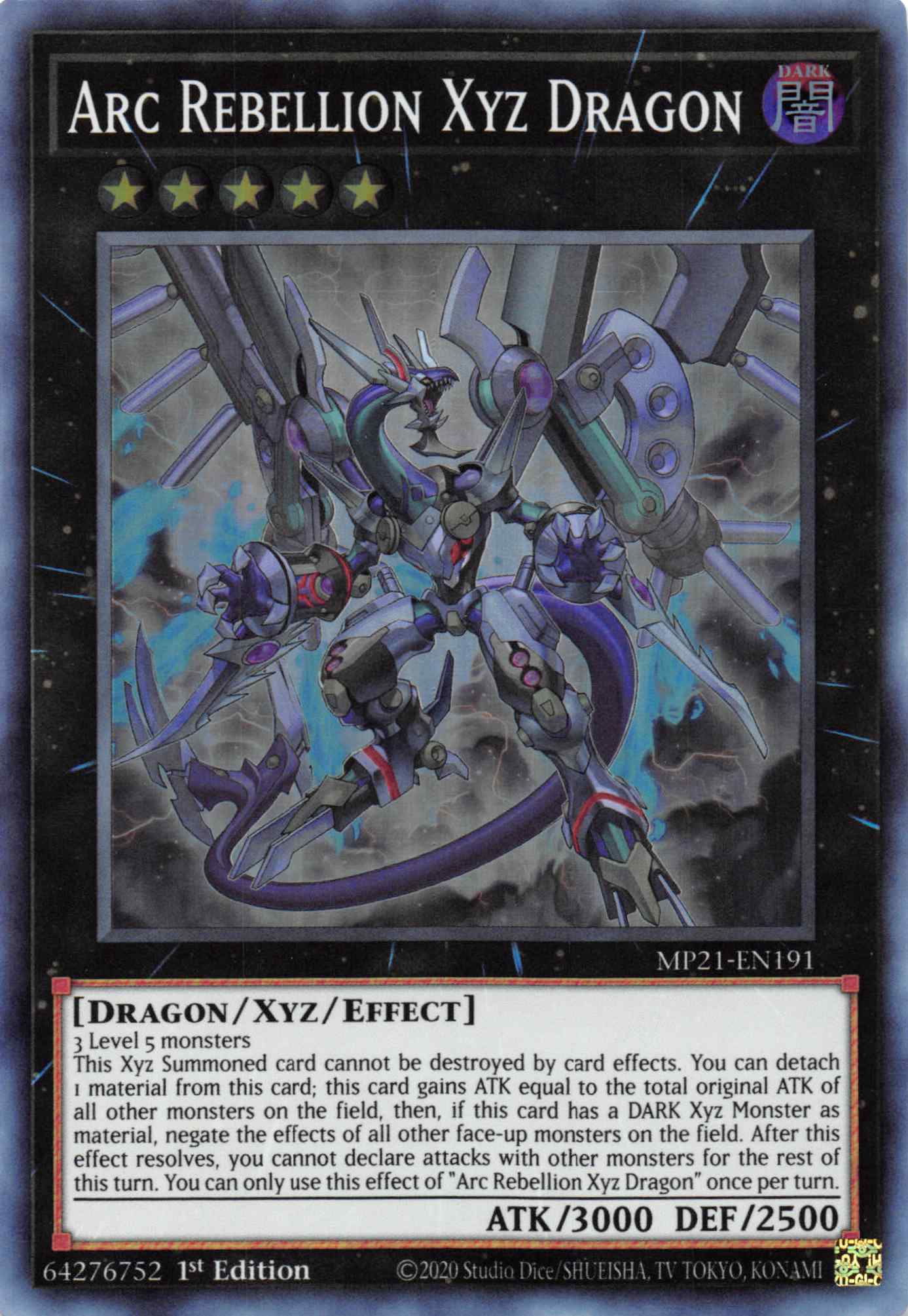 Arc Rebellion Xyz Dragon [MP21-EN191] Super Rare | Game Haven TX