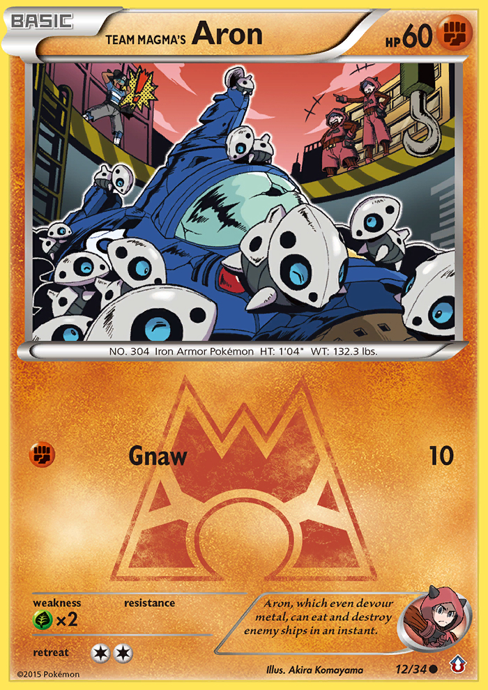 Team Magma's Aron (12/34) [XY: Double Crisis] | Game Haven TX