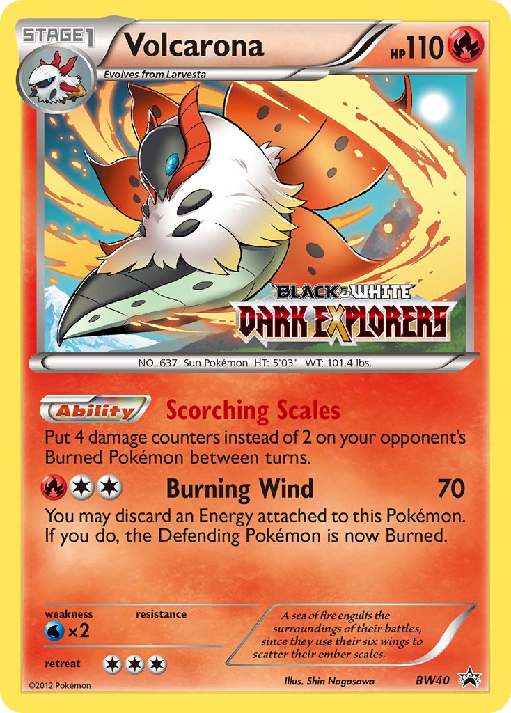 Volcarona (BW40) (Staff Prerelease Promo) [Black & White: Black Star Promos] | Game Haven TX