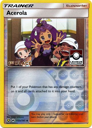 Acerola (112a/147) (League Promo 1st Place) [Sun & Moon: Burning Shadows] | Game Haven TX