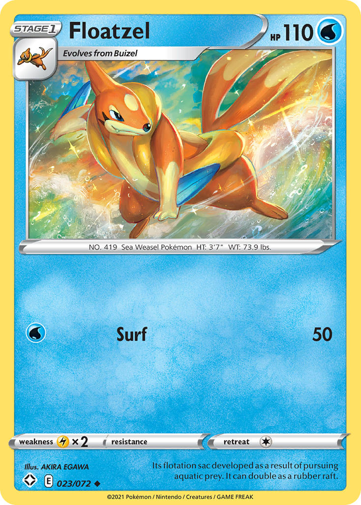 Floatzel (023/072) [Sword & Shield: Shining Fates] | Game Haven TX