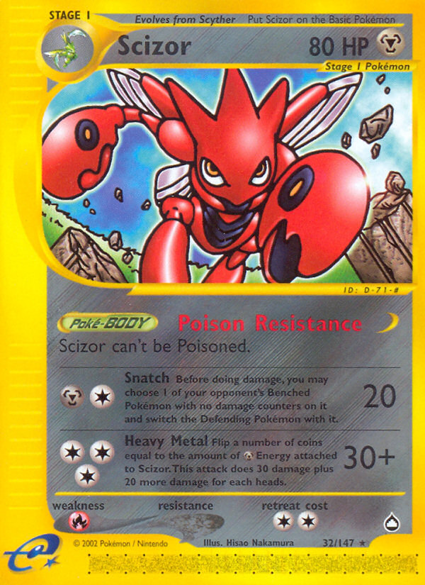 Scizor (32/147) [Aquapolis] | Game Haven TX