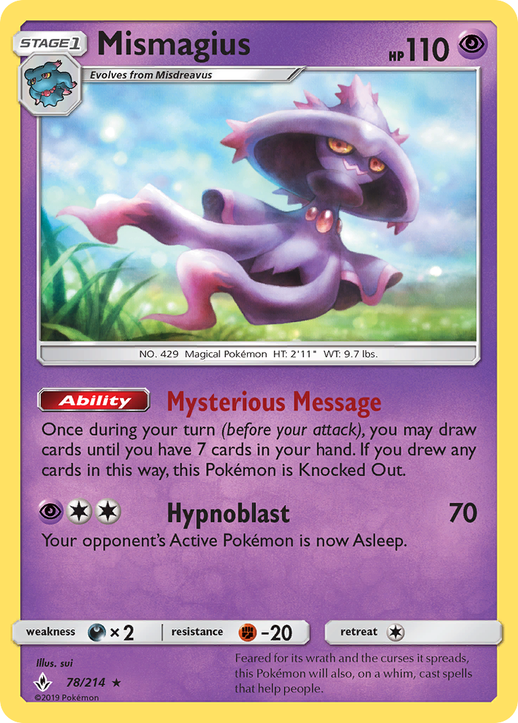 Mismagius (78/214) [Sun & Moon: Unbroken Bonds] | Game Haven TX